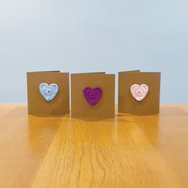 Crochet Heart Greetings Card