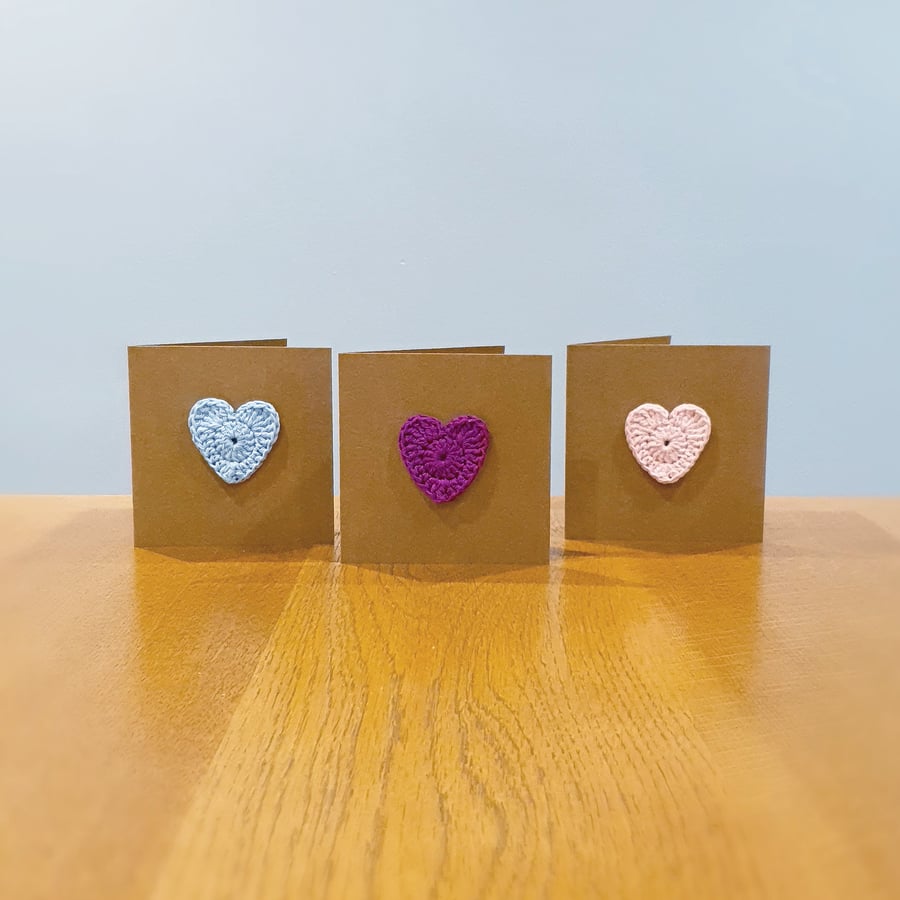 Crochet Heart Greetings Card