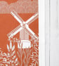Red Kite Tea Towel Screen Printed Design Wall Art Hanger - Image 5