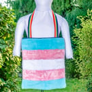 Handmade faux fur colourful large, strong, Pride bags LGBTQIA 