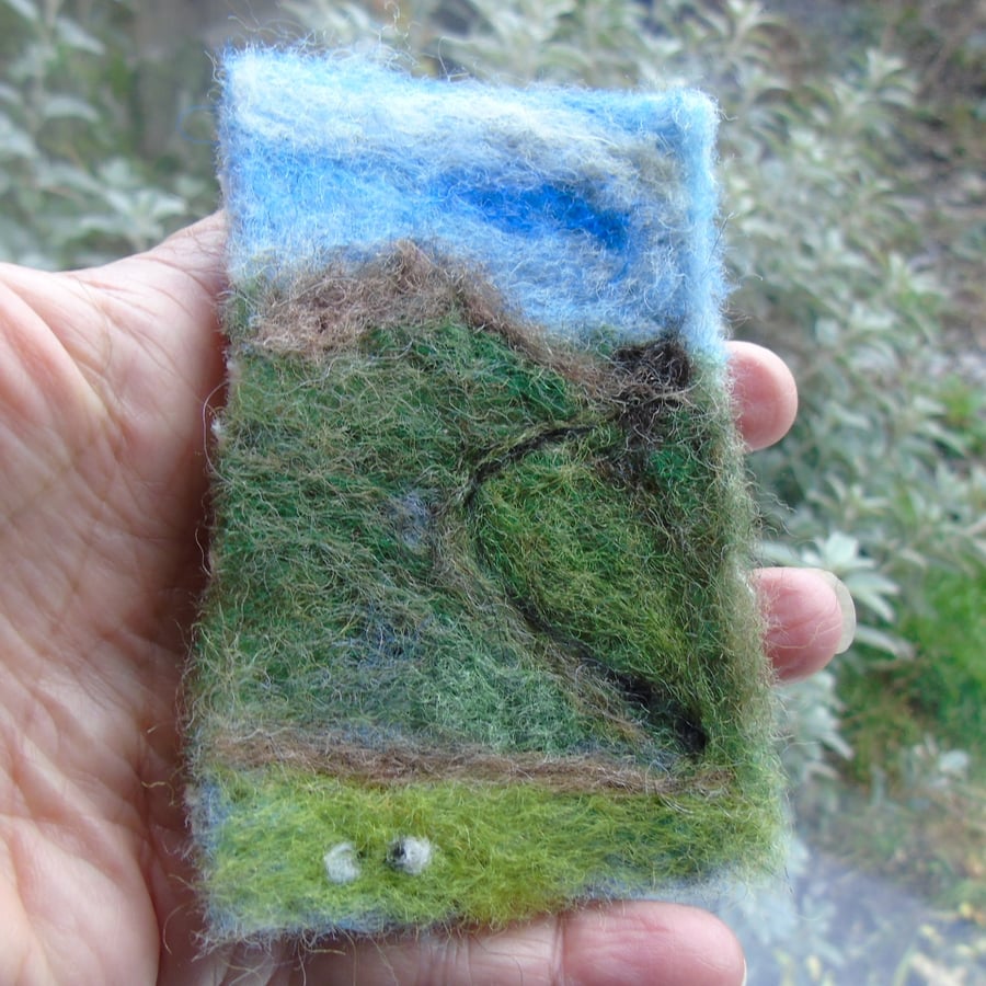 ACEO Needle felted picture - Yorkshire dales