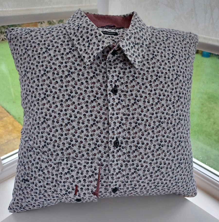 Large Memory Tribute Cushion Handmade Using The Clothing of a Loved one 