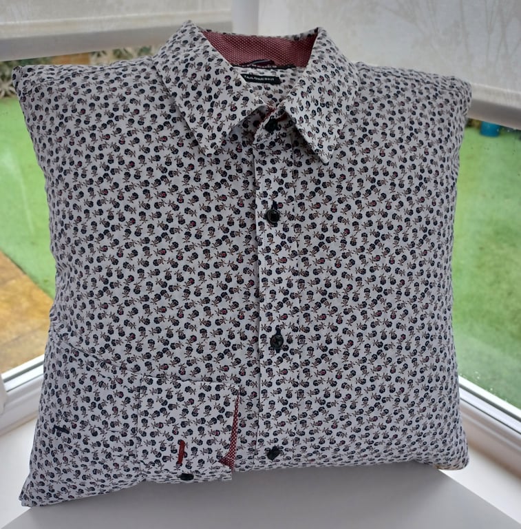 Large Memory Tribute Cushion Handmade Using The Clothing of a Loved one 