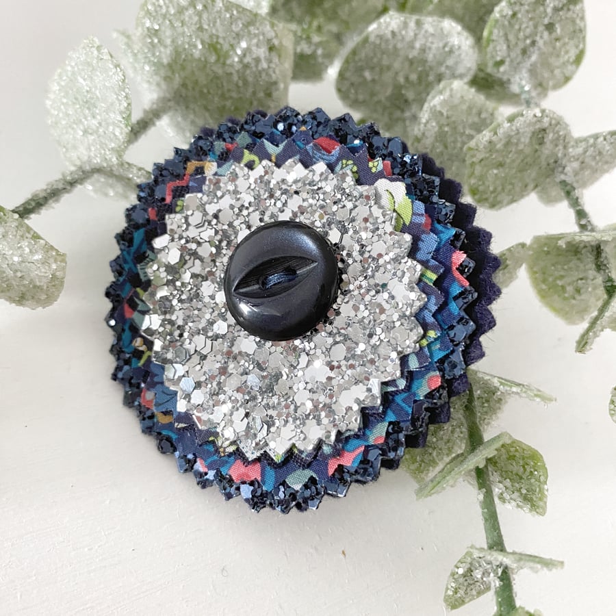 Sparkly Fabric Brooch