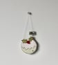 'Happy Christmas Pudding' - Handmade Decoration - Image 1