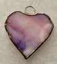 Stained glass small heart, PINK and PURPLE variations - Image 4