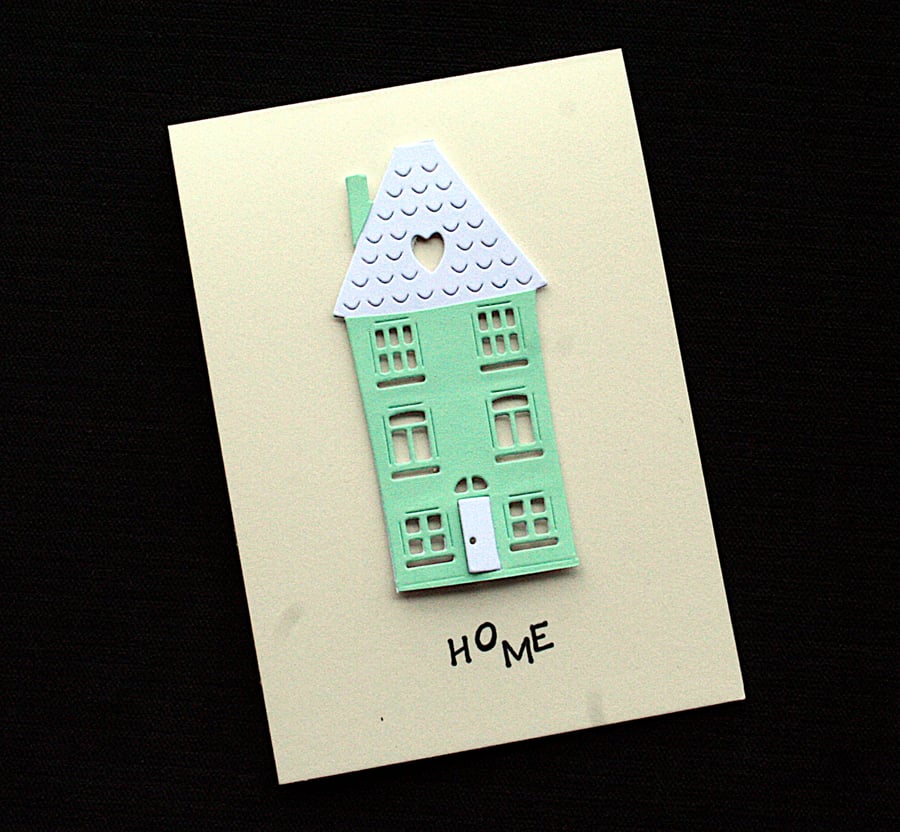 Green Home - Handcrafted New Home Card - dr21-0033