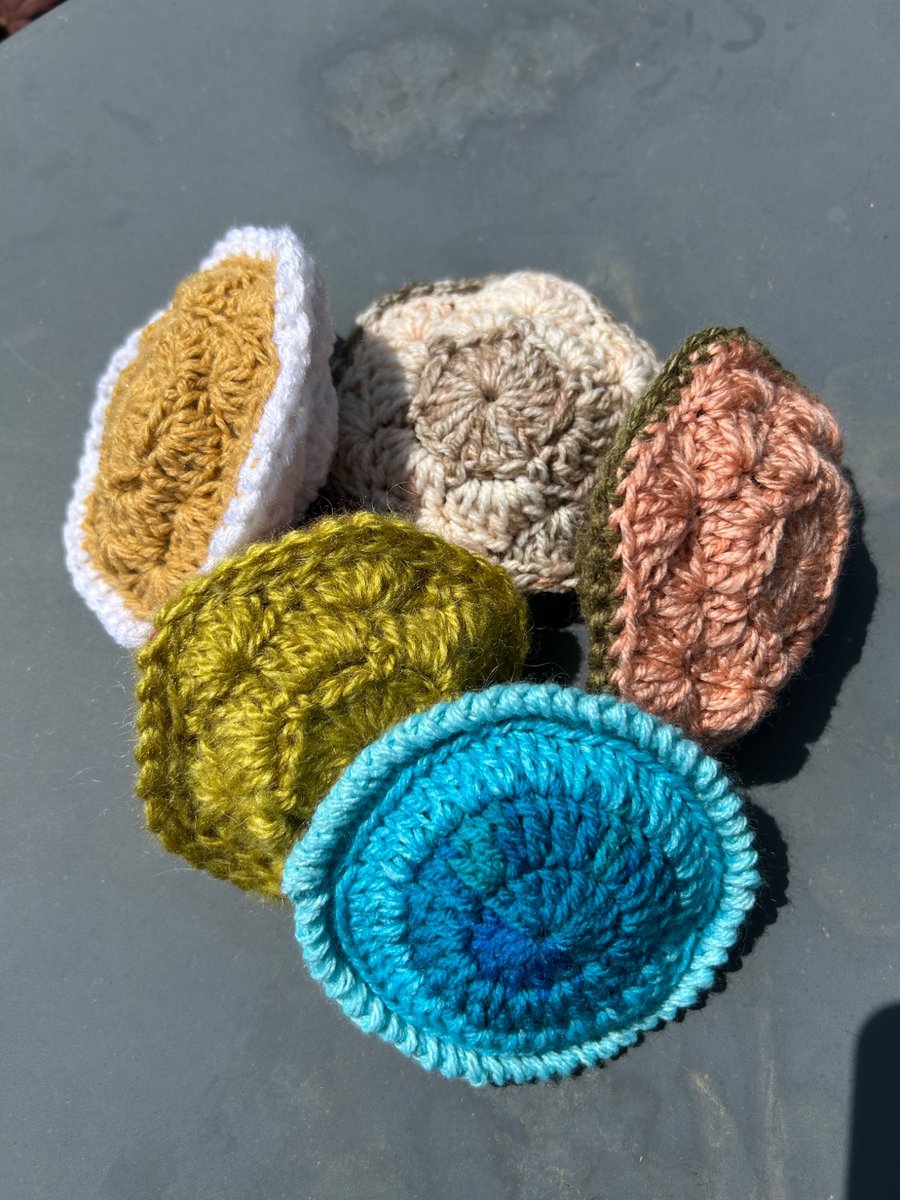 Lot of 5 Handmade crochet lavender sachets 
