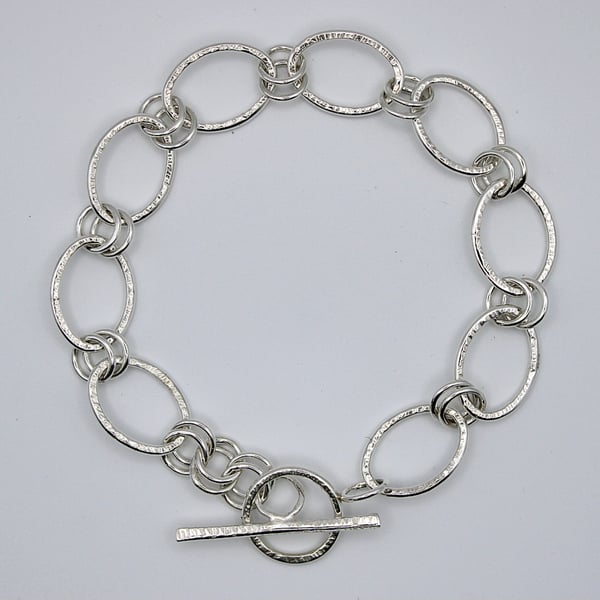Sterling Silver Oval Link Bracelet 