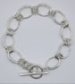 Silver Link Bracelet, Oval links. - Image 1