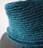 Hand Knitted Teal Infinity Cowl Neck Warmer – Ripple Design – Cosy Winter Scarf - Image 2