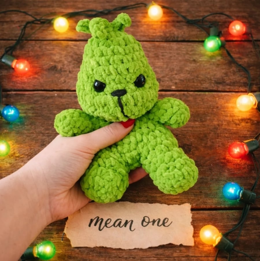 Crochet Baby Mean One Grinch Snuggler 
