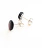 Shell Stud Earrings, Black Lip Mother of Pearl Sterling Silver Studs - Image 9