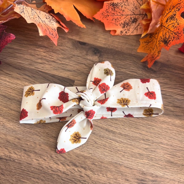 Handmade Dog Necktie - Autumn Trees