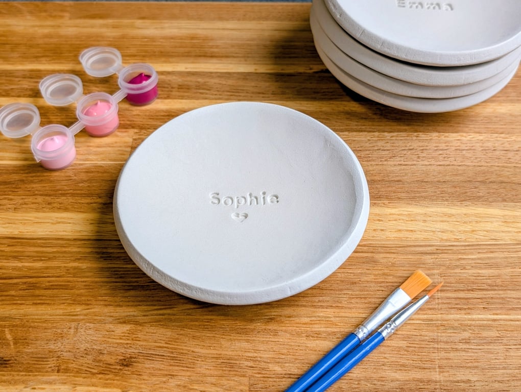 Personalised Paint Your Own Trinket Dish Kit - Bridal Shower, Hen Party Activity