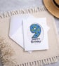 9th Birthday Cross Stitch Card for Boys or Girls - Age 9 Greeting Card - Image 1
