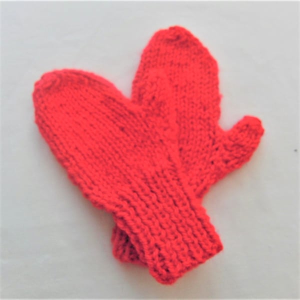 Children's Mittens with Thumb, Children's Knitted Mittens, Winter Mittens 