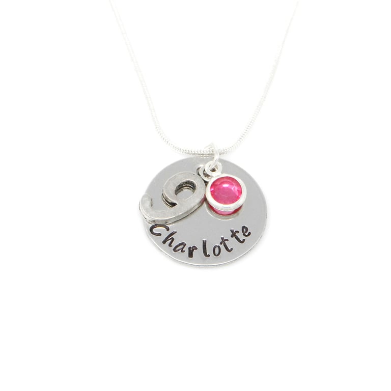 9th Birthday Gift - Personalised Necklace - Daughter Sister Granddaughter Niece