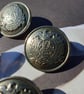 78" 22.4mm 36L Crest Military Buttons Antique Silver x 6 Buttons - Image 5