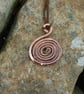 Copper Spiral Pendant - Handmade Copper Necklace