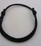 BLACK WAXED NYLON CORD BRACELET