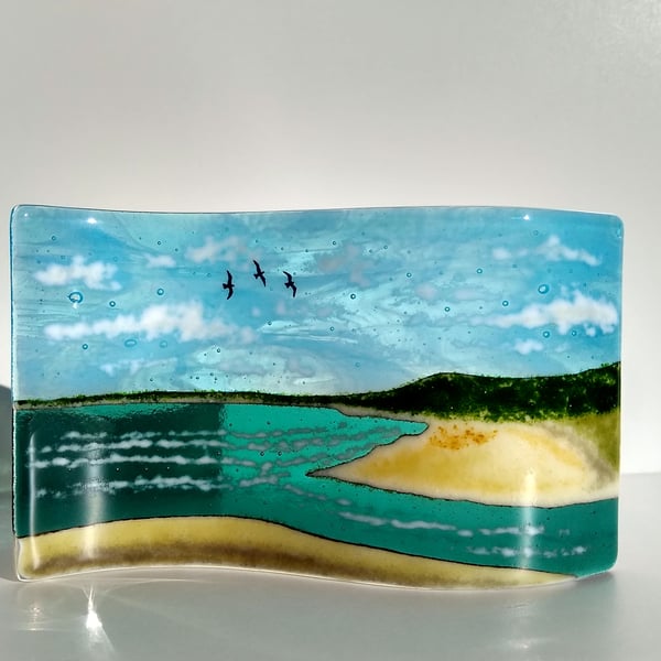 From Ogmore to Merthyr Mawr fused glass wave