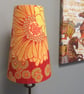 70s Orange Floral LARGO by Sidlaw Textiles VIntage Fabric Lampshade option  - Image 1