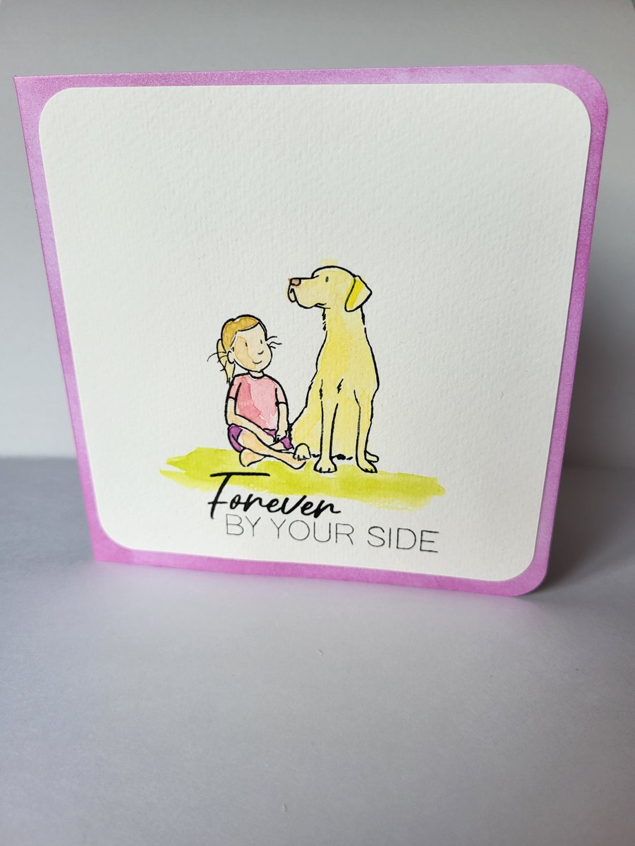 Handmade greeting card.  Watercolour greeting card.  