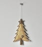 'Christmas Tree with a Glitter Star and Heart'- Hanging Decoration - Image 1