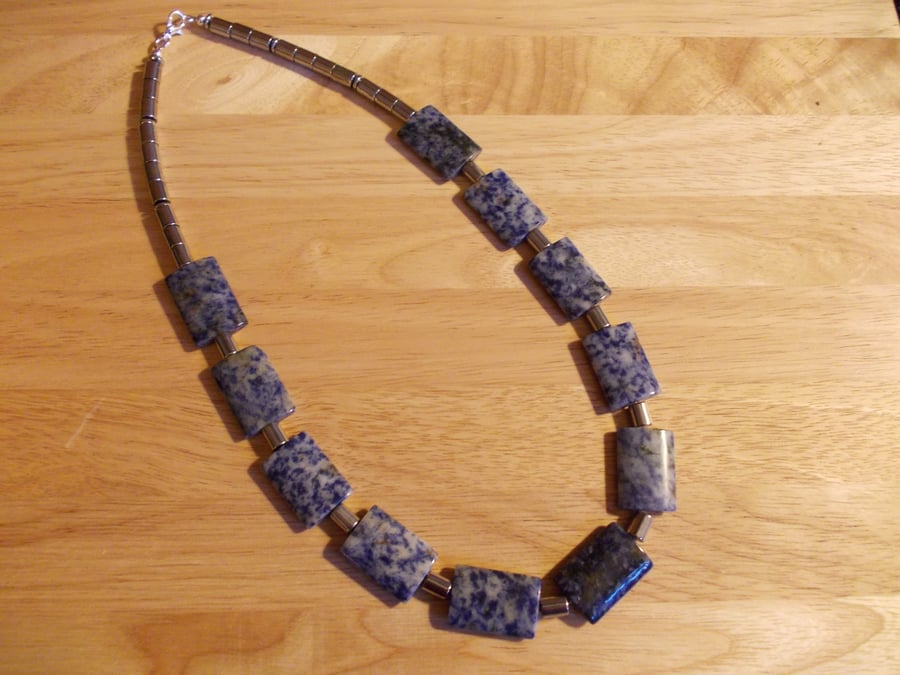 Sodalite and Haematite necklace
