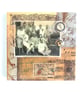 An Original Paper and Fabric Collage on Cradled Wood Panel, 12x12cms (187)