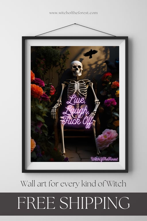 Live, Laugh, F%ck Off Quote Print