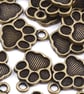 20 Bronze Tone Dog Paw Charms, 15x12mm Jewellery Making Craft Supplies - Image 4