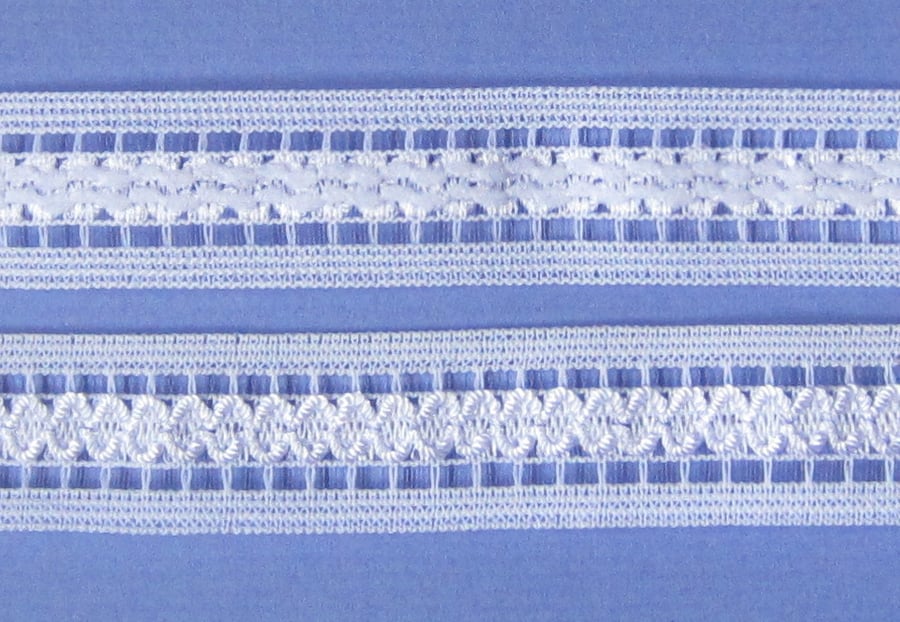 2 metres White stretch Lace