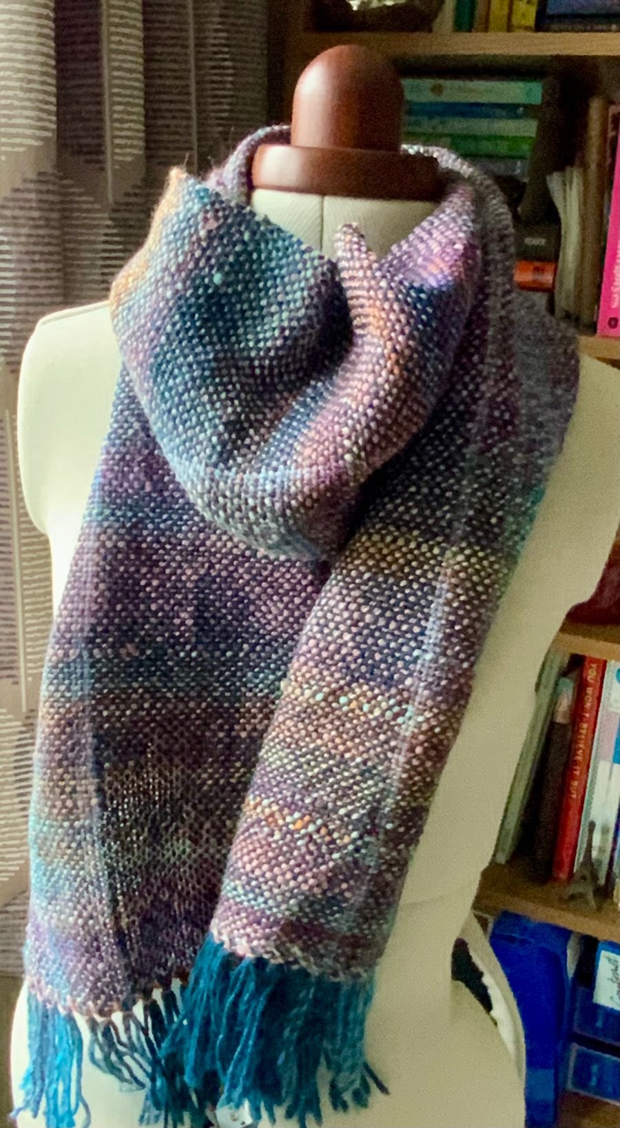 Handspun, hand woven Scarf