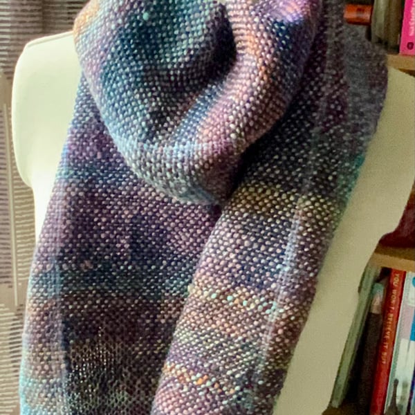 Handspun, hand woven Scarf