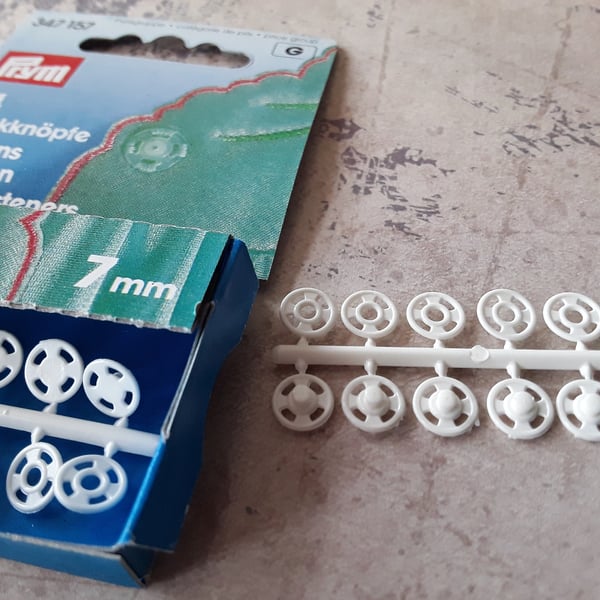 7mm Press Stud (6 pieces) Part box Prym 347 157 Snap Fasteners