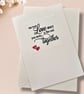 Wedding, engagement, anniversary card, the best love story quote, embossed card - Image 3