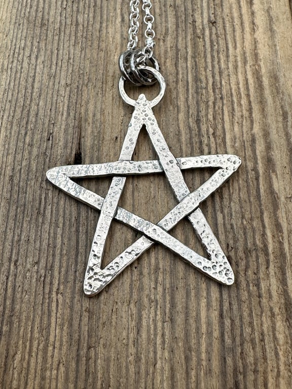 Large Silver Pentagram Pendant