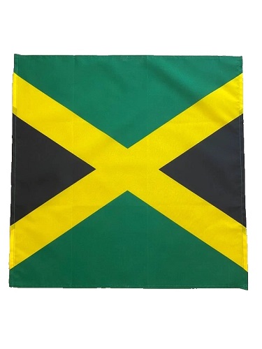 23" x 23" (59 x 59 cm) Jamaica Jamaican Reggae Caribbean Flag Bandana Head Scarf