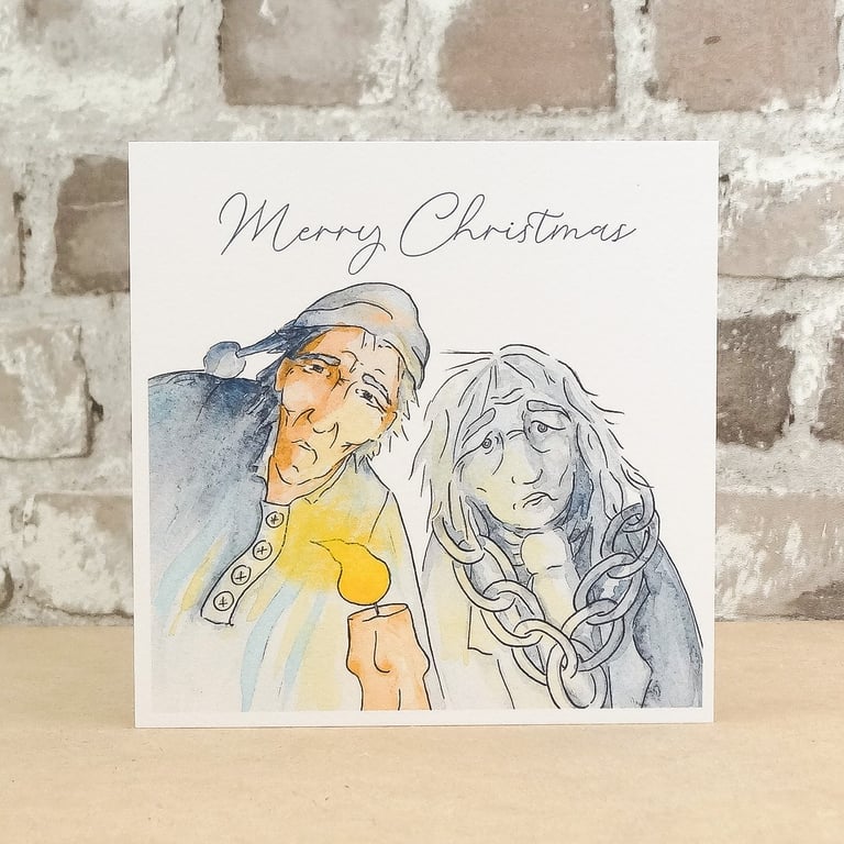 Christmas Card Scrooge and Marley