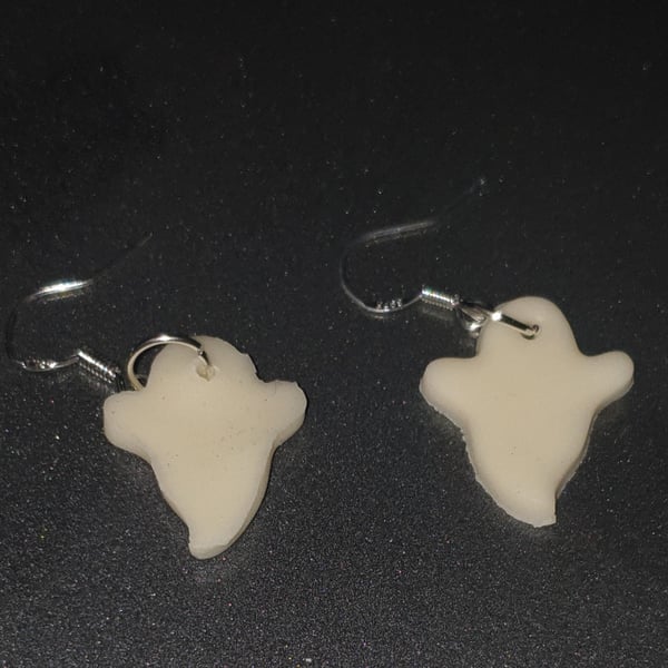 Glow in the dark ghost earrings