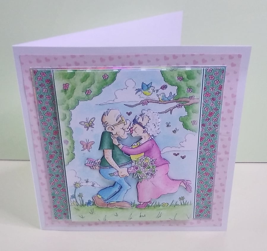 Birthday, Anniversary or Valentine's Day card, Love is in the Air