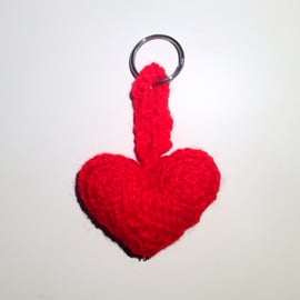 Amigurumi Heart Keyring - UK Free Post
