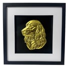 Cocker Spaniel Framed Wall Art, Gold or Silver Leaf Dog Gift
