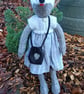 Missus Badger - Handmade felt badger doll with clothing