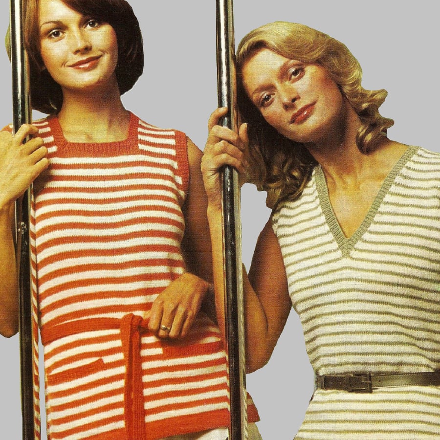 VINTAGE KNITTING PATTERN Ladies Tunics