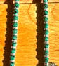 Handmade Beaded Necklace with Silver-Tone Accents