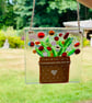 Fused glass flower pot hanging  decoration. - Image 4