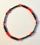 Red Bamboo Coral & Hematite Bracelet With Swarovski Crystals - Handmade In Devon - Image 10